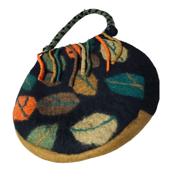 Wool Purse Rising Tide Autumn Leaf Handbag - Picture 2 of 12